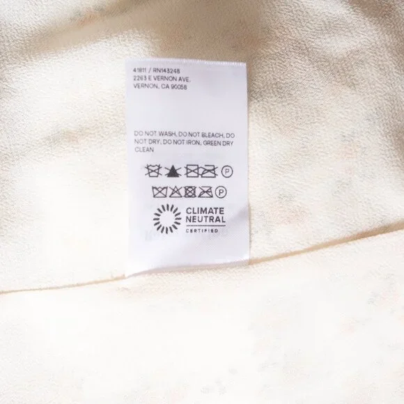 Reformation Avni Ruched Babydoll Mini Dress - White & Yellow Floral Print - XL - Picture 13 of 16